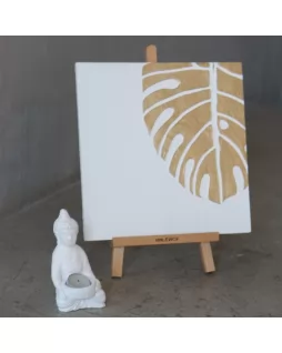 Pintura — Hoja de monstera